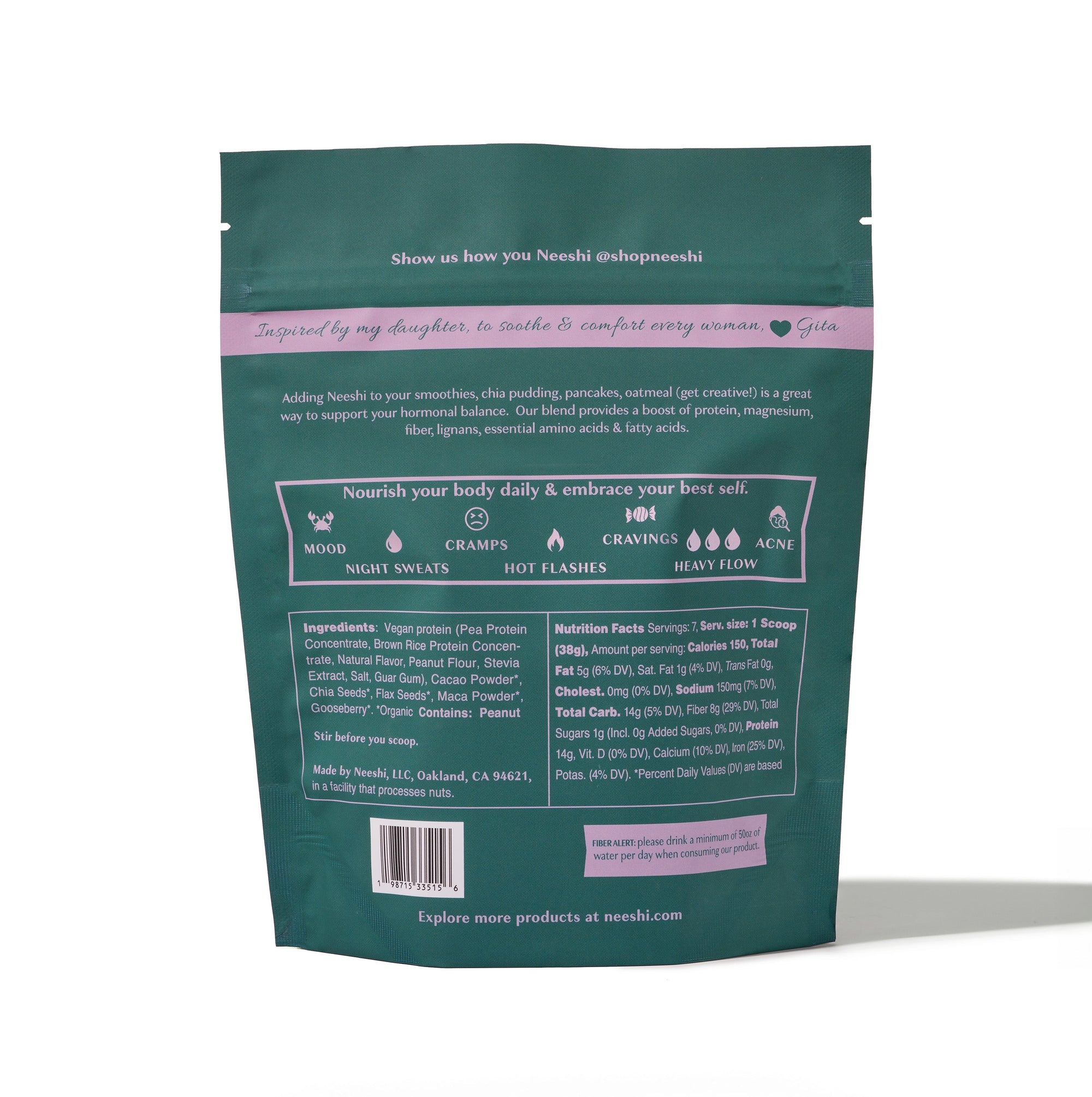 Back of package