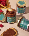 Jar display with berries and bread